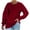 Wine-Fashion Sweatshirts, variant on Xcmzpl Womens Sweatshirts Casual Solid Color Crewneck Sweatshirt Fashion Sweater Tops Comfort Long Sleeve T-shirts Early Fall Fashion