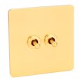 thumbnail image 2 of Interruptor de Palanca de Doble Control, imitación de color dorado Exquisito Aplicacia Resistente a la erosión Switch de acero para oxidable para dormitorio para dormitorio, 2 of 7