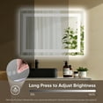 thumbnail image 6 of JIOABL LED Bathroom Mirror 36"x 48" with Stepless Dimmable Wall Mirrors with Anti-Fog, Vanity Mirror with 3 Color Modes, Shatter-Proof, Bathroom Mirror with LED Lights, 6 of 10