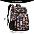thumbnail image 2 of Backpack Cooler lunch bag 36 Can Capacity Insulated Bag for Camping, Beach, Hiking & Travel Cute Pastel Ghost Pattern, 2 of 7