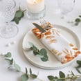 thumbnail image 3 of Cloth Napkins Set of 2 - 20x20 Inches, Orange Eucalyptus Leaves Washable Reusable Table Napkins, Spring Summer Botanical Soft & Absortbent Dining Napkin for Party Wedding Hotel Restaurant, 3 of 8