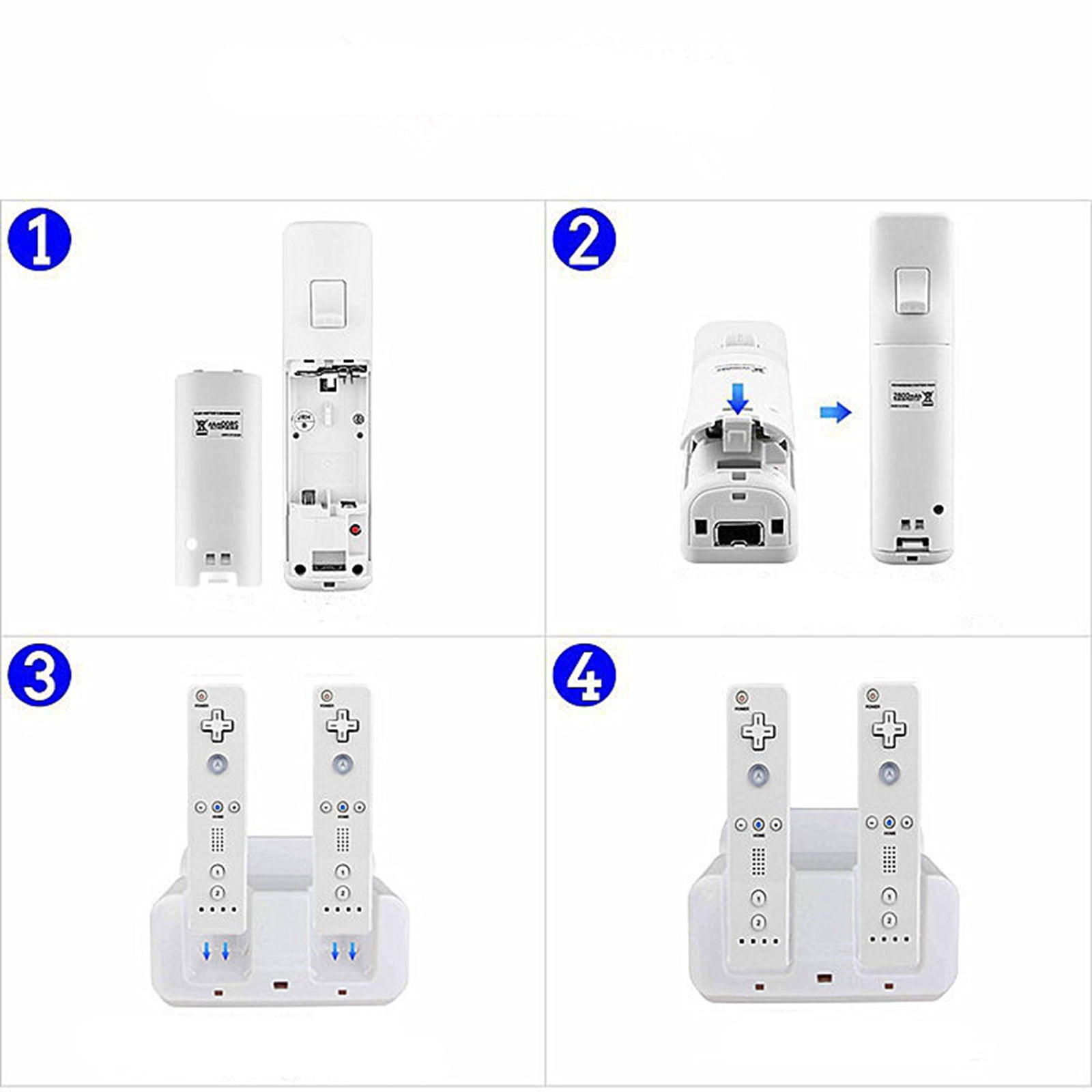 FAMKIT Wii U Gamepad Charger, 3 in 1 Charger Dock Stand Station