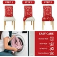 thumbnail image 6 of Christmas Chair Covers Set of 4, Christmas Decorations Stretch Removable Washable Dining Room Chair Protector Slipcovers for Xmas Decor Holiday Party Kitchen Home Decorations (Merry Christmas, 4 PCS), 6 of 6