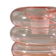 thumbnail image 2 of Candelabro de vidrio con forma de rosquilla, soporte para velas de alta transparencia. Rosado, 2 of 9