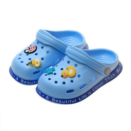 

Kids Cute Graphics Clogs Toddler Cartoon Garden Shoes Indoor Outdoor Slide Slippers Beach Sandals for Boys Girls