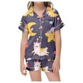thumbnail image 1 of MIASHUI Ensembles de Pyjamas 2 Pcs pour Enfants Filles Tout-Petits Mignons Imprimés, Violet, 8-9 Ans, 1 of 5