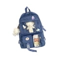 thumbnail image 2 of Mochila escolar para niñas adolescentes y mujeres, mochila para ordenador portátil, regalo para niñas, mochila informal de gran capacidad para escuela azul, 2 of 8