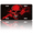 Fiery Red Skull with Explosive Splashes, variant on 1 Pcs License Plate Covers & Frames, Sasquatch Silhouette against a Vividly Colored Mountain and Starry Sky For Decorative Front, Aluminum Cover For Men Women, 12" X 6"