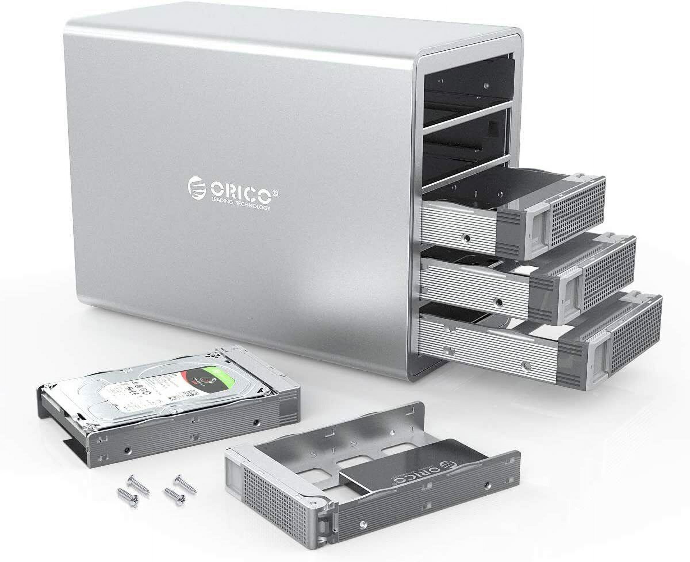 ORICO 5 Bay Hard Drive Enclosure Type C 10Gbps for 2.5/3.5in HDD SSD Enclosure HDD Docking Station