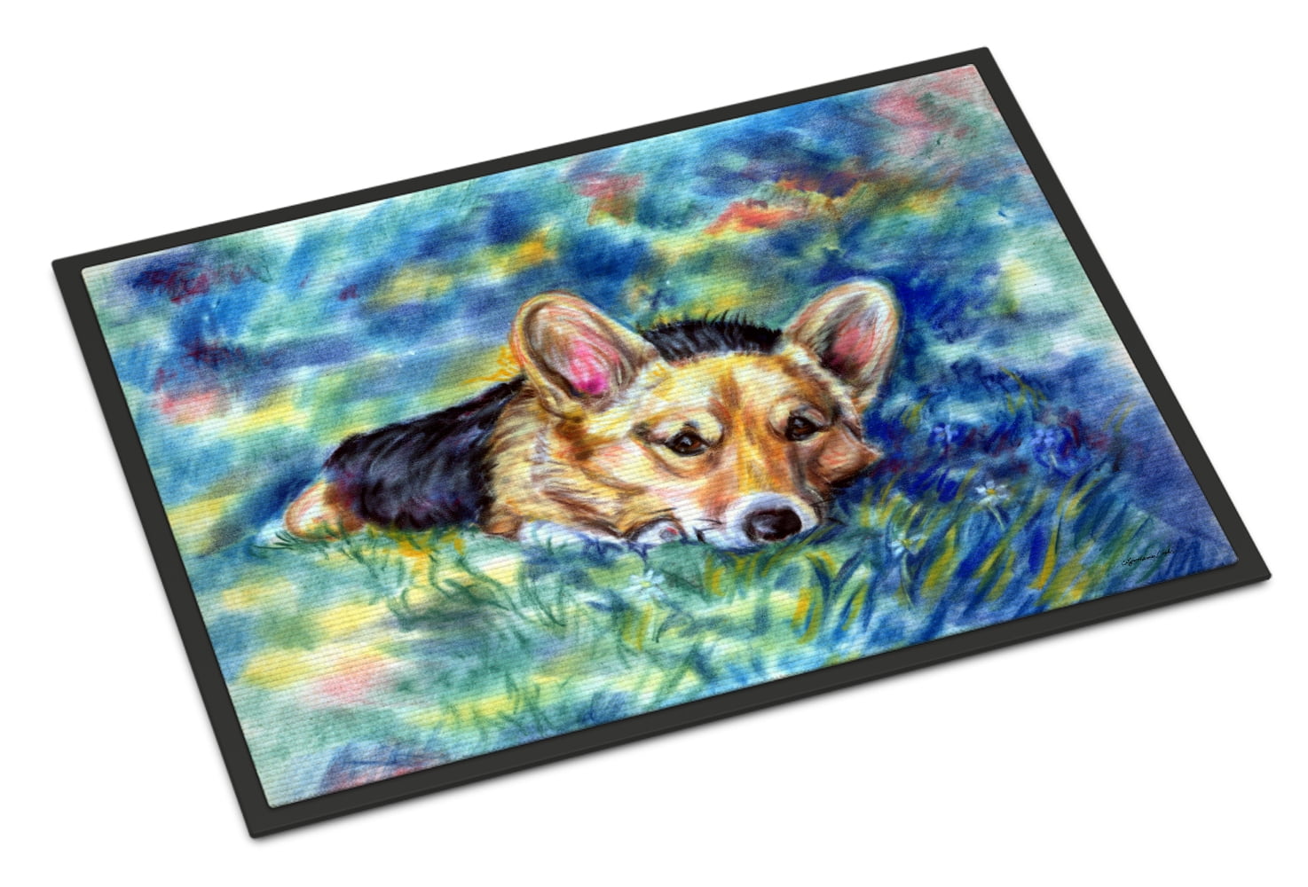 Corgi Tuckered Out Doormat by Caroline's Treasures