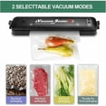 thumbnail image 3 of Máquina selladora al vacío de alimentos, dispositivo de vacío, máquina de envasado al vacío para conservación de alimentos, con modo seco y húmedo, 10 bolsas de vacío incluidas para alimentos, carne TUNC Sencillez, 3 of 5