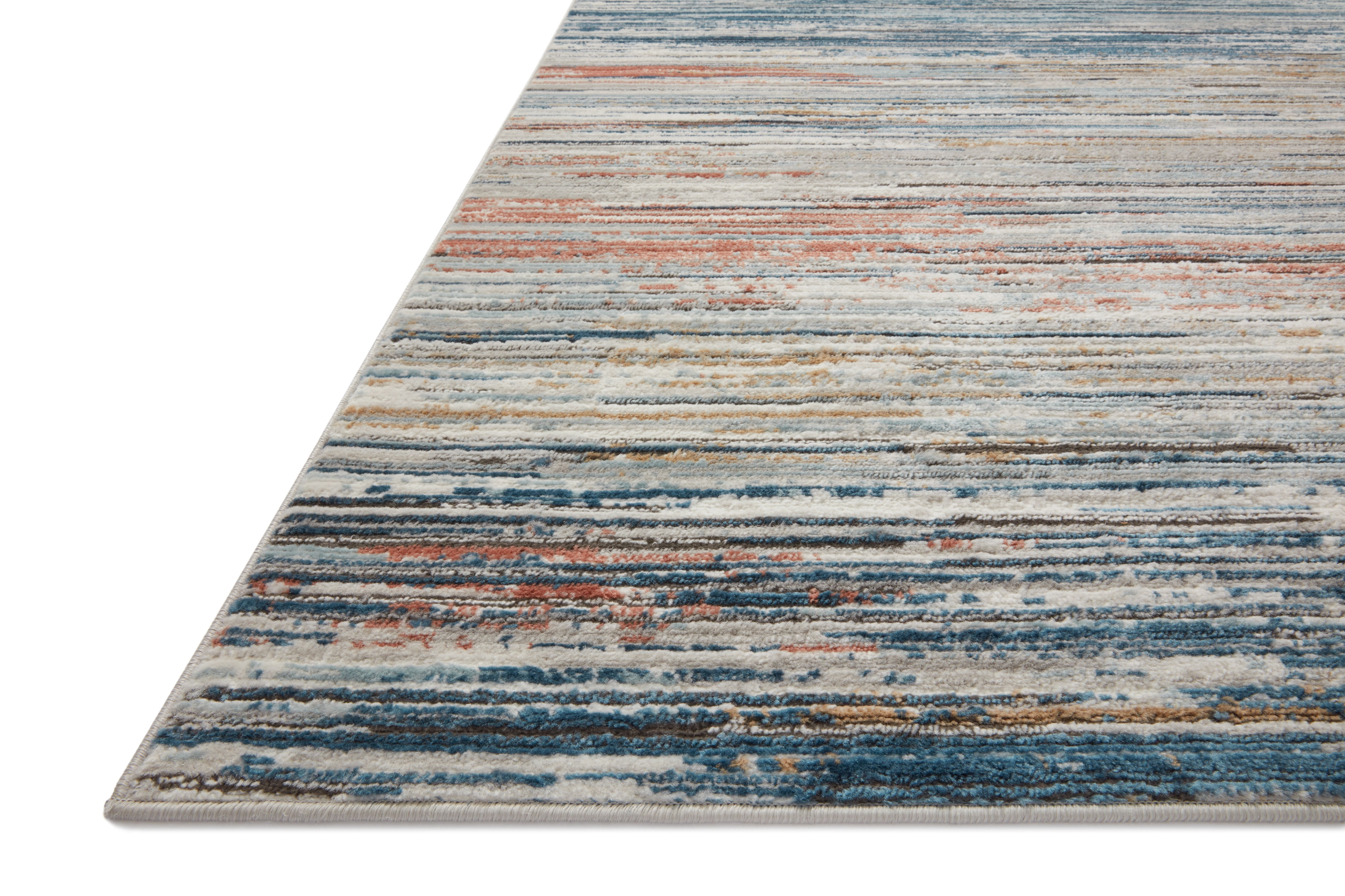 Loloi Bianca Collection BIA-08 Pebble / Multi, Abstract Area Rug 2'-8" x 10'-6"