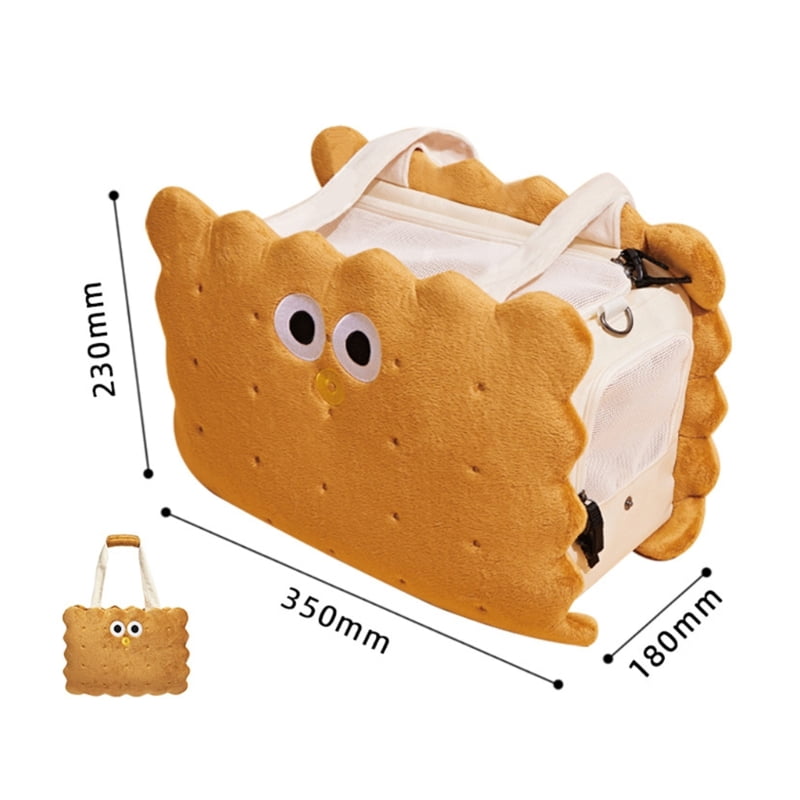 Cartoon Biscuit Shape Backpacks for Dogs Puppy Tote Bags Backpack Pet Bag Cat Carriers Bag Small Dog Carriers Supplies