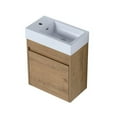 thumbnail image 3 of 18'' Floating Wall-Mounted Bathroom Vanity with White Resin Sink & Soft-Close Cabinet Door, 3 of 9