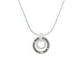thumbnail image 2 of Delight Jewelry Silvertone Always and Forever Eternity Ring Gymnastics Mom Ring Charm Necklace, 18", 2 of 4