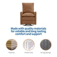 thumbnail image 5 of Gelloan Upholstered Swivel Glider and Recliner Nursery Chair,Brown, 5 of 7