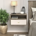 thumbnail image 5 of Prepac Hanging Nightstand with Open Shelf Multi-Color Engineered Wood-Set of 2, 5 of 10