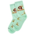 thumbnail image 3 of MeMoi Women's Beagle Limited Edition Cotton Blend Crew Sock - Womens - Female, 9-11, Mint, 3 of 4