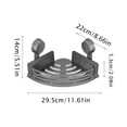 thumbnail image 3 of Suction Cup Shower Caddy Corner Shelves No Drilling Bathroom Storage Rack Organizer Holder for Shower Kitchen (1 Pack), 3 of 4