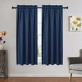 thumbnail image 1 of GlowSol Waterproof Tier Curtain for Bathroom Blackout Kitchen Curtains with Embossed Dots, Navy Blue, 30"W x 45"L Set of 2, 1 of 7