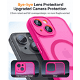 thumbnail image 4 of xixishop Magnetic for iPhone 13 Case, Upgraded [Full Camera Protection] [Compatible with Magsafe] [Translucent Matte] Shockproof Protective Phone Case for iPhone 13 6.1" - Hot Pink, 4 of 7