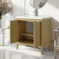 thumbnail image 4 of Vanity Art 30" Double Door Bathroom Vanity with Sink, Freestanding Storage Cabinet with Ceramic Top, and Removable Shelve, 4 of 8