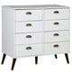 thumbnail image 1 of Buro Cajonera Cómoda KingsHouse Mueble Multiusos 8 cajones blanco, 1 of 8