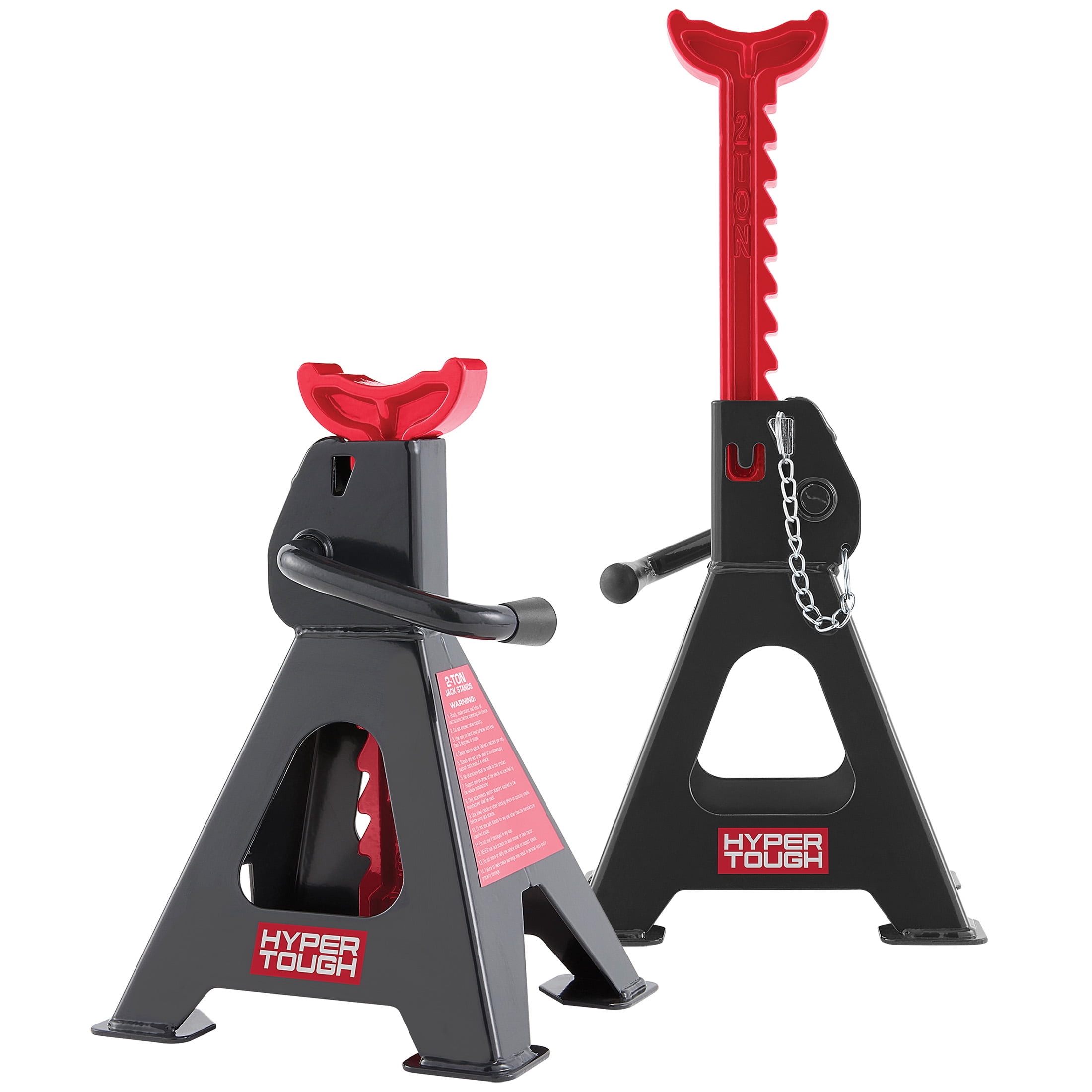 Hyper Tough T42001C 2 Ton Steel Jack Stands, Black, 1 Pair