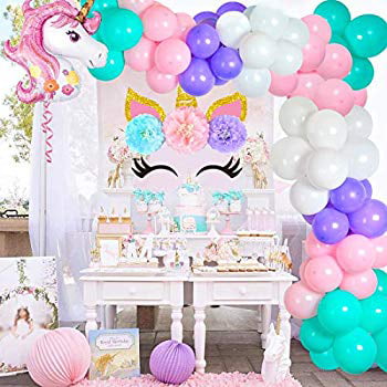 Allure Maek 8 Pack 3D Unicorn Balloons XL Foil Standing Unicorn Balloons for Birthday Party Baby Shower Decorations