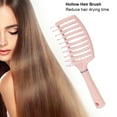 thumbnail image 3 of Detangling Hair Brush Professional Men Women Vented Paddle Styling Tool for Thick Straight HairPink, 3 of 5