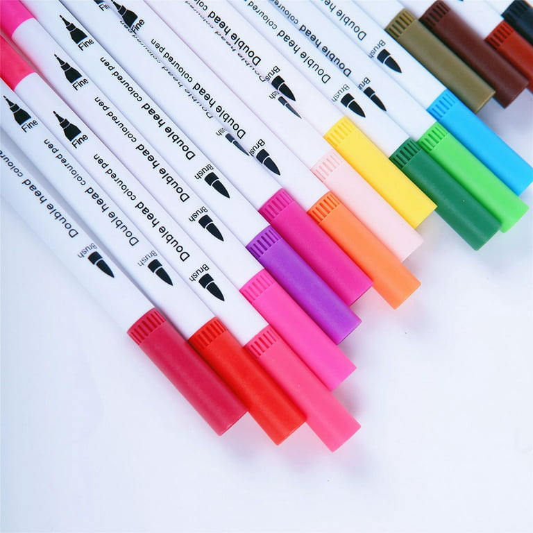 Dengmore Acrylic Paint Marker Pens Double headed Line Pen Color Marker Soft  head Watercolor Pen Art Supplies Children's Gift Painting Set 3ml 