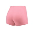thumbnail image 3 of FashionMille Women's Casual Ribbed Solid Slim Biker Yoga Workout Short Leggings, 3 of 5