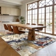 thumbnail image 3 of FairOnly Multicolor 8'x10'Abstract Machine Washable Area Rug Pet Friendly Low Pile Non Slip Contemporary Floor Rug for Living Room Bedroom Kitchen, 3 of 8
