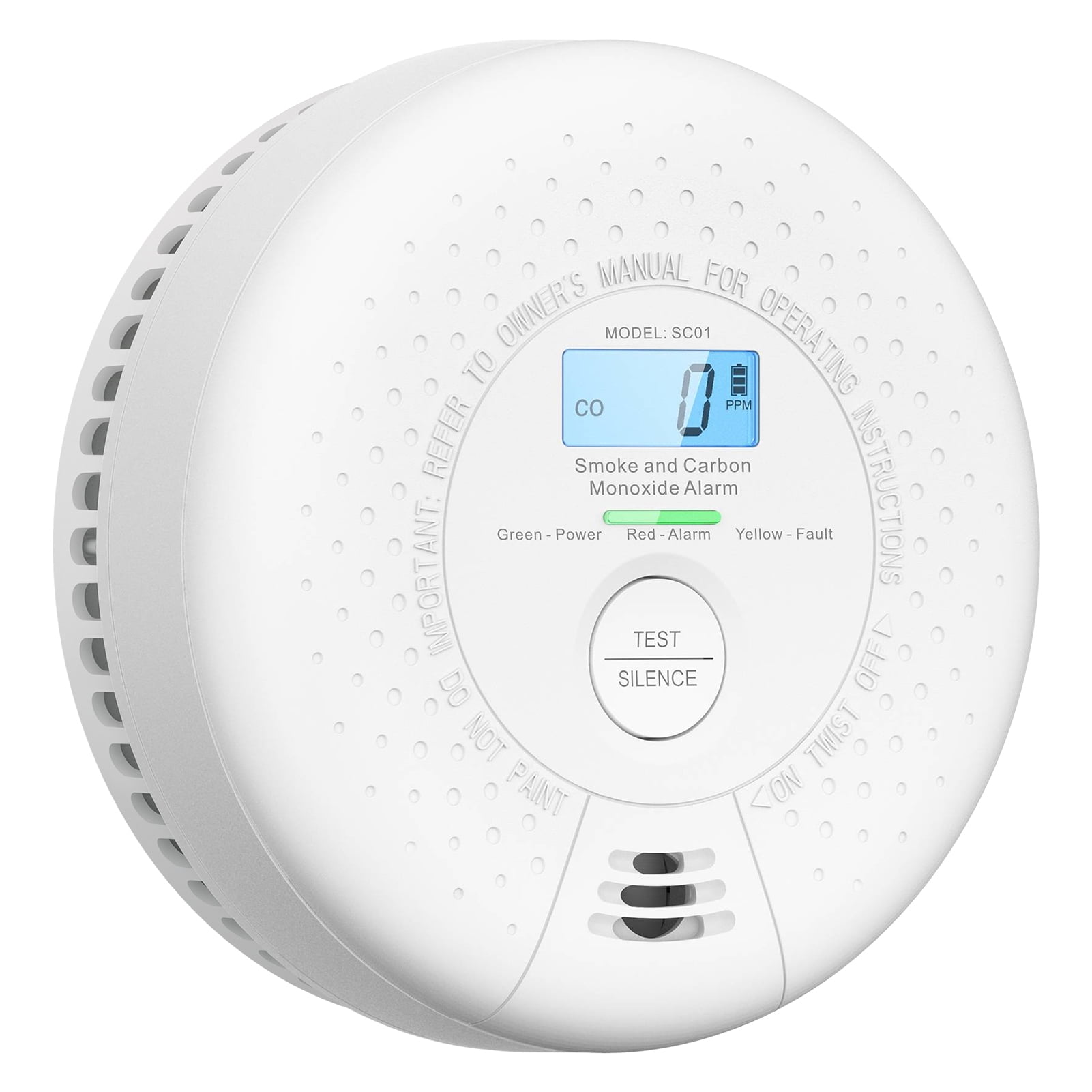 X-Sense Smoke Detector Carbon Monoxide Detector Combo with Display