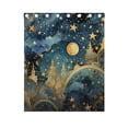 thumbnail image 4 of Stars and Moon in Starry Sky Curtains Black Out Curtains for Sliding Glass Doors Bedroom Living Room Bathroom 2 Panels Set, 4 of 5