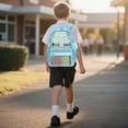 thumbnail image 5 of FUZHIQ Clear Transparent School Backpack for 3rd 4th 5th 6th 7th Grade, Heavy Duty Bookbag, Water Resistant Elementary Middle School Bag, Light Blue, 5 of 6