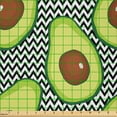 thumbnail image 2 of Ambesonne Avocado Fabric by the Yard Microfiber, Delicious Vegan Food, 3 Yards, Black Brown Green, 2 of 4
