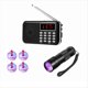 thumbnail image 1 of Kit de 6 Piezas: Incluye 1 Radio FM, 4 Bolas Luminosas para Gatos (Incluye Batería) y 1 Linterna UV para Investigación Paranormal., 1 of 5