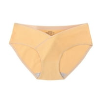 Admvng Womens Cotton Underwear Large Size Solid Low-waisted Cotton Maternity Underwear, Size M-2XL