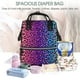 thumbnail image 5 of Easygdp Leopard Neon Rainbow Gradient para Bolsa de Bebé de Gran Capacidad con Múltiples Bolsillos, Bolsa de Pañales para Padres, Bolsa de Viaje Organizada y Elegante, 5 of 6