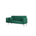 thumbnail image 6 of Tcbosik 71 inch Sofa Bed, Velvet Couch with Adjustable Backrest, Convertible Loveseat for Small Space, Living Room, Bedroom, Green, 6 of 7