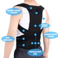 thumbnail image 5 of ODOMY Chest Support Belt Back Shoulder Posture Corrector Therapy Humpback Brace Vest, 5 of 9