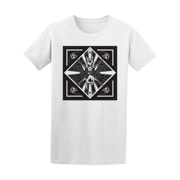 Vintage With Rock And Guitar Tee Men's -Image by Shutterstock