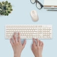 thumbnail image 2 of Onn Wireless Keyboard And Mouse Combo With 104 Keys Vanilla Dream, 2 of 12