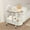 WHITE, variant on CERBIOR 2 Tier Rolling Side Table, Metal Coffee Sofa Side End Table,Handle Utility Cart, Bed Side Table with Wheels Night Stand, Serving Cart,Drink Cart, for Living Room, Bedroom, Bathroom,WHITE
