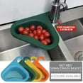 thumbnail image 4 of Household Sink Hanging Fruit And Vegetable Filter Water Drain Basket Kitchen Dry And Wet Separation Swan Drain Basket, 4 of 7