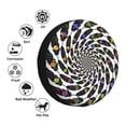 thumbnail image 5 of XMXY Feather Vortex Mandala Spare Tire Cover, Universal Waterproof Cover for Jeep RV Tire Wheel Protection, 16 inch, 5 of 8