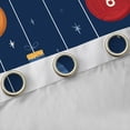 thumbnail image 4 of Homewish Cartoon Football Soccer Black Out Curtains, Kawaii Basketball Golf Curtains Pack of 2 (42x63 Each), Dreamy Stars Print Bedroom Curtains, Black Out Curtains Room Decor, 4 of 6