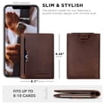 thumbnail image 3 of Cartera SERMAN BRANDS, delgada, de piel con bloqueo RFID, para hombre, 3 of 6