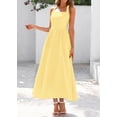 thumbnail image 4 of Vestido largo KIRUNDO para mujer, sin mangas, sin mangas, amarillo, 4 of 9